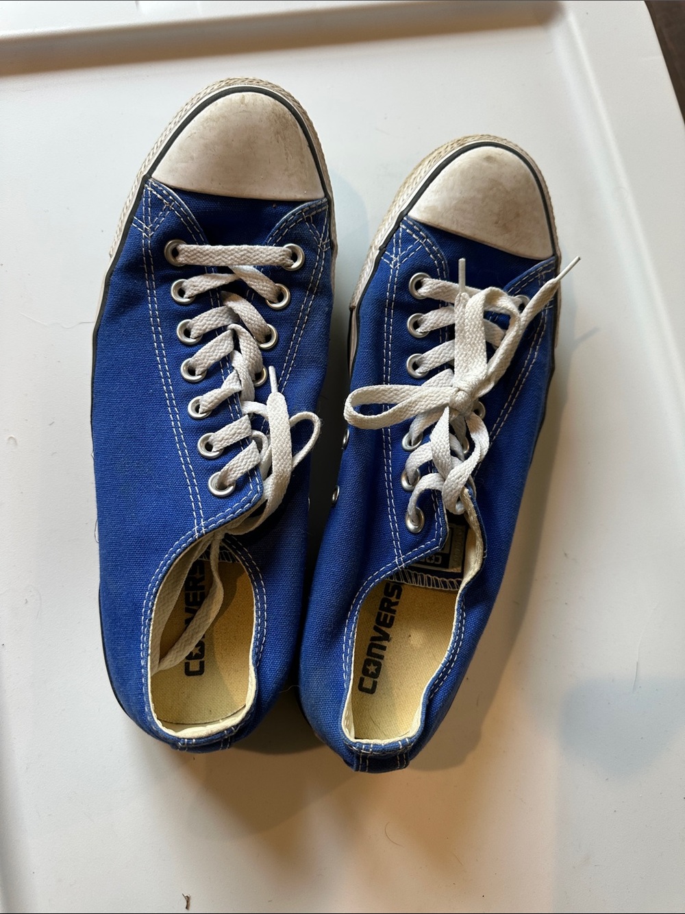 Converse Men’s Low-Top Canvas Sneakers in Royal Blue